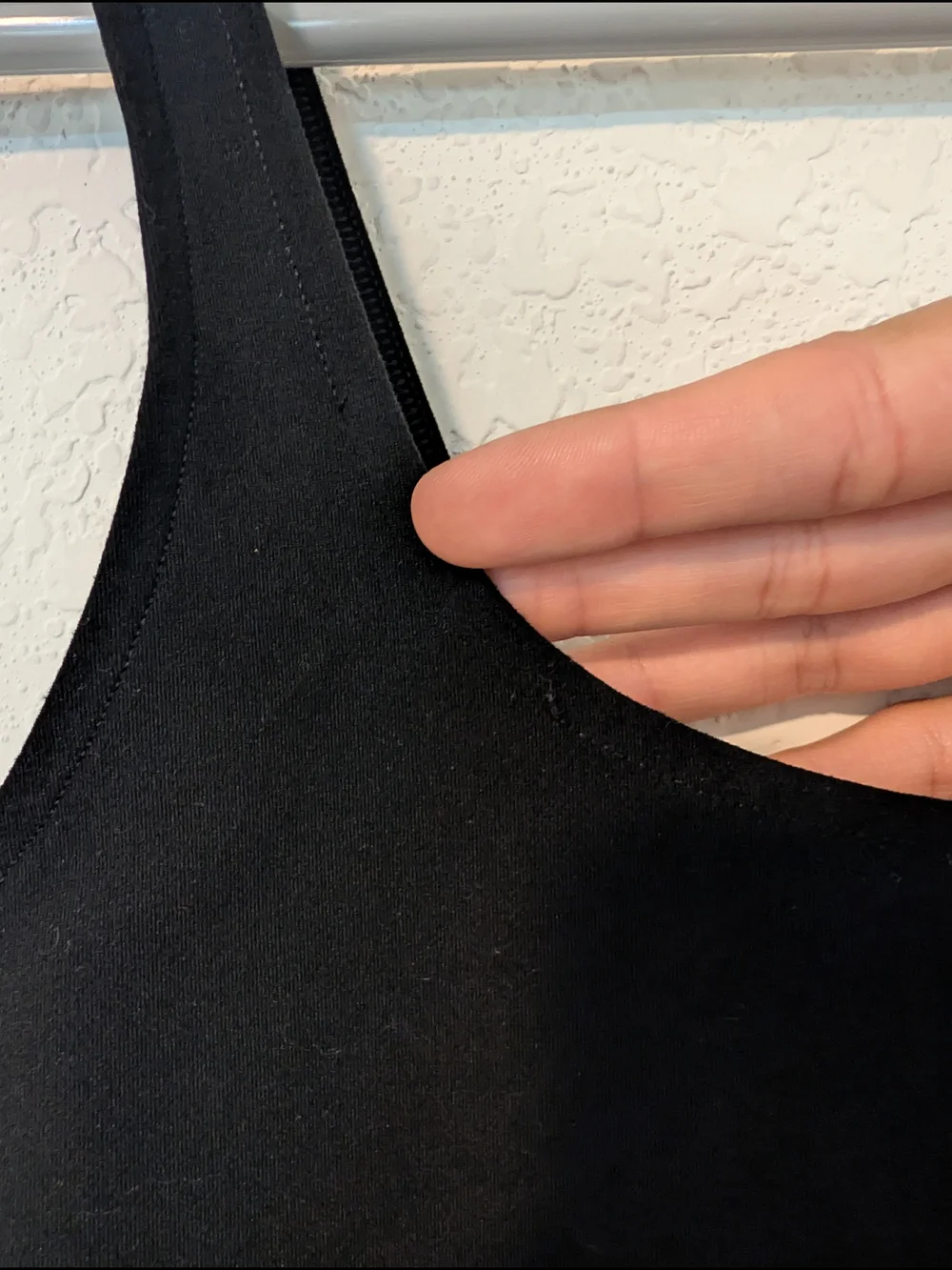 Alo Black Square Neck Fitted Bodycon Alosoft Head Start Mini Tank Dress SM - Picture 10 of 11